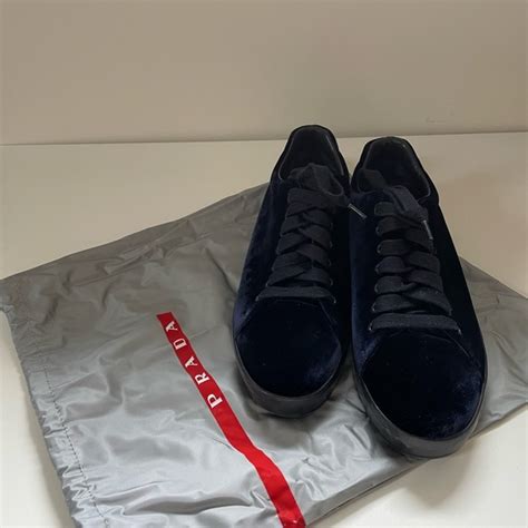 prada blue trainers|prada blue velvet sneakers.